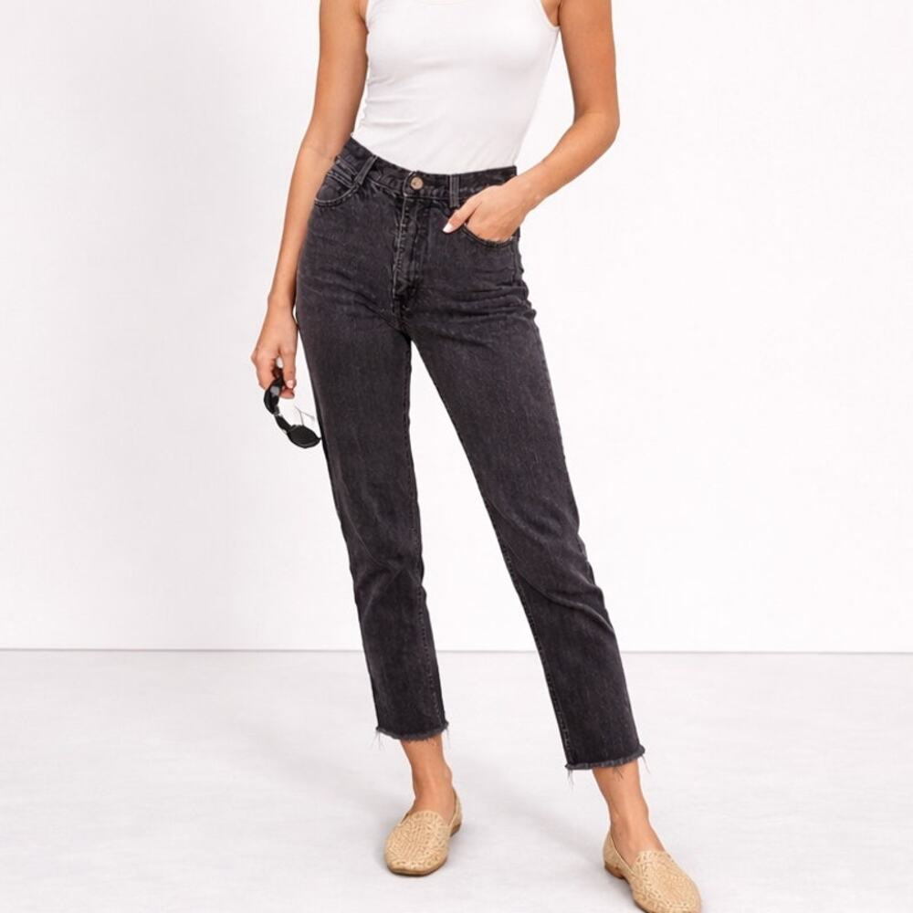 RACHEL COMEY High-Rise Denim Jeans Cut off Ankle Crop Size 0 24w